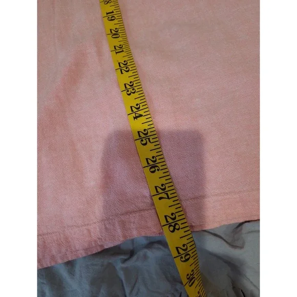 Old Navy Women SZ L Peach Linen blend popover Tunic Top lagonlook boho casual‎ - Picture 8 of 12